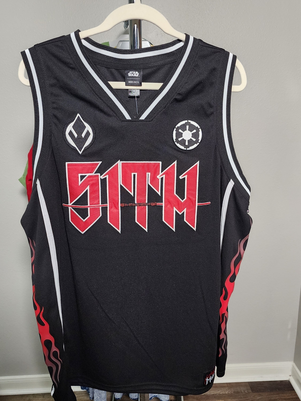 Star Wars BoxLunch Darth Maul Sith Basketball Jersey Black Red Size XL NWT